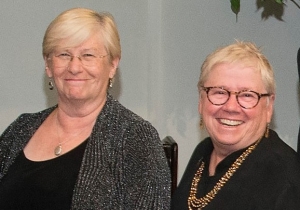 School of Public Health Dean Jane E. Clark and Dr. Jill Whitall, a professor emerita in the University of Maryland School of Medicine’s Department of Physical Therapy and Rehabilitation Science and an alumna of the Department of Kinesiology (PhD ‘88)