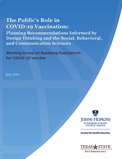 The Public's Role in COVID-19 Vaccination Report, July 2020