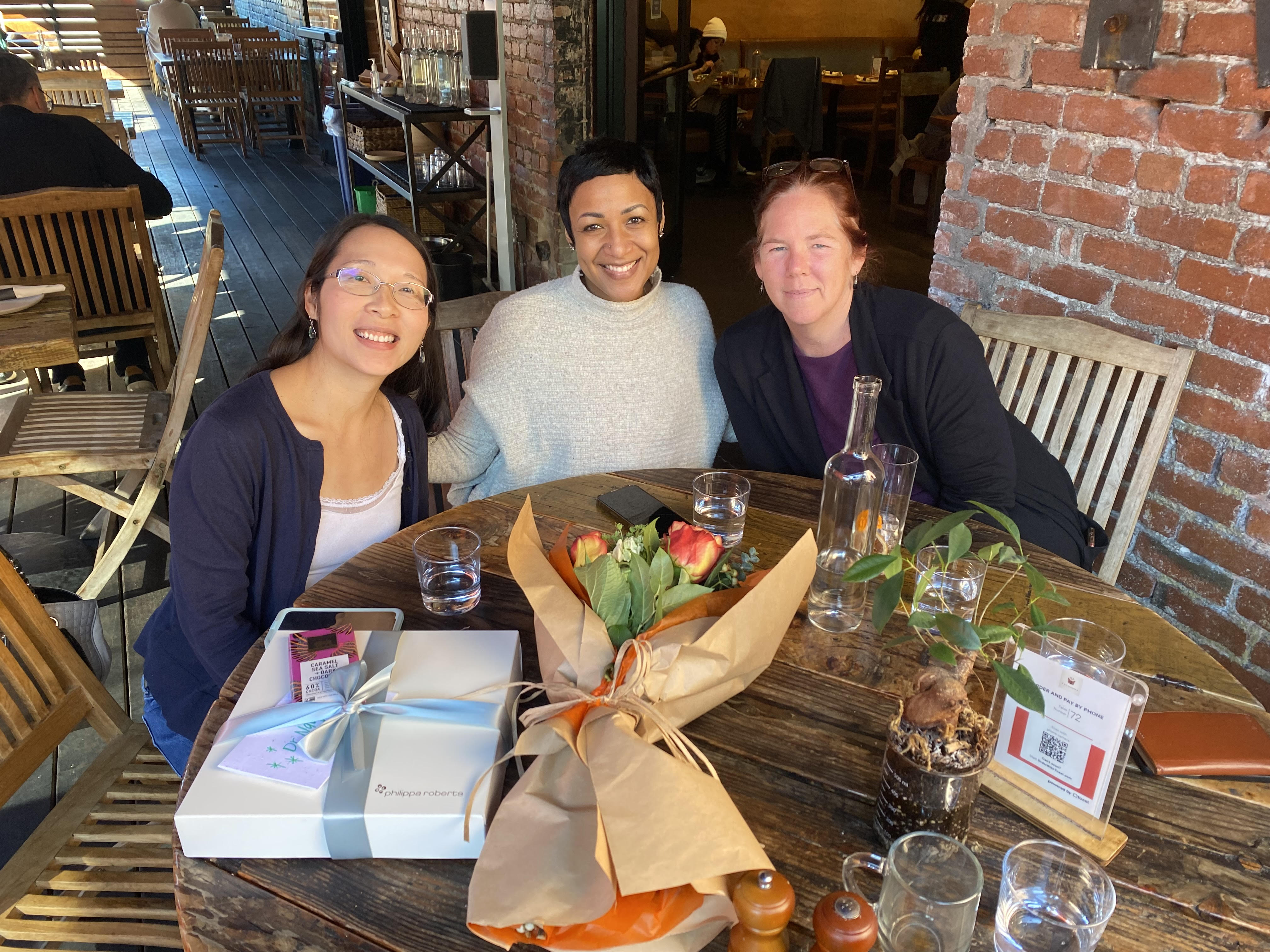 Thu Nguyen (L) with Amani Allen and Maria Glymour