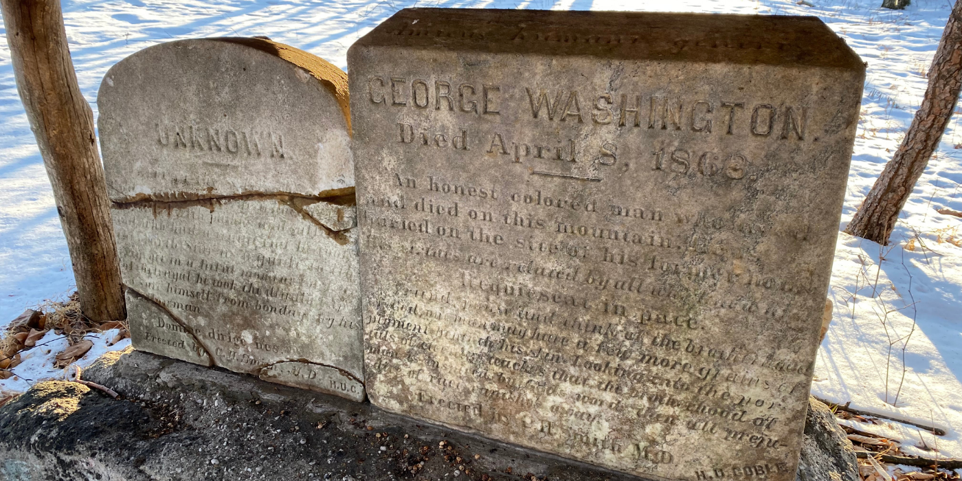 The headstone of freed slave, George Washington and an unidentified person inHarrisburg, Pennsylvania