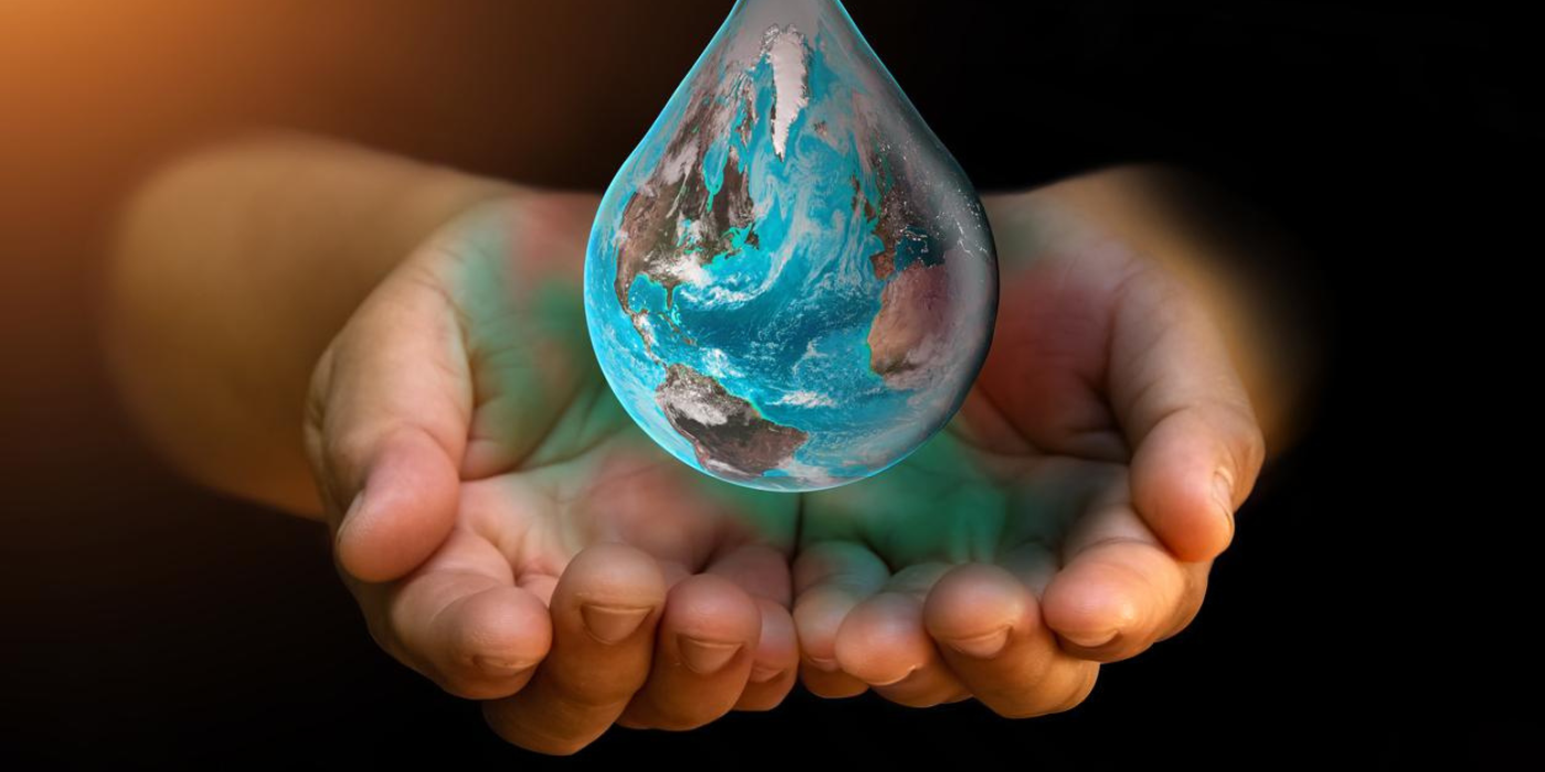 stock image of globe in a hand