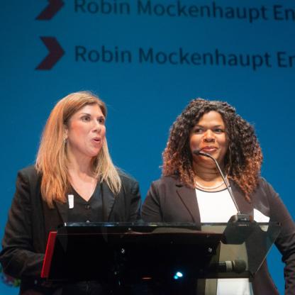 Drs Zeeger and La Touche-Howard Presenting SPH Student Awards