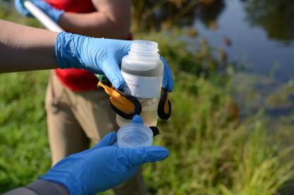 School of Public Health students assessing irrigation water sources
