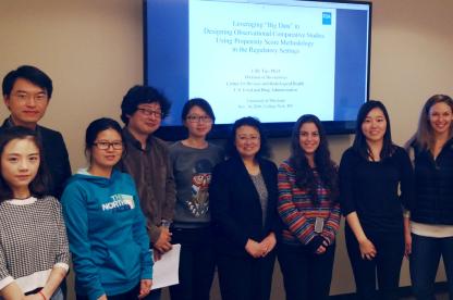 Group picture after a seminar with Dr. Lilly Yue, Deputy Director for Pre-Market and Operations, Division of Biostatistics, Center for Devices and Radiological Health, U.S. Food and Drug Administration