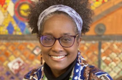 Black woman wearing glasses