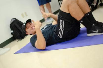 Man working out on mat