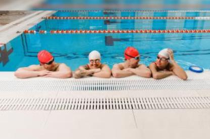 student swimmers in a pool