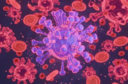 illustration of a microscopic virus