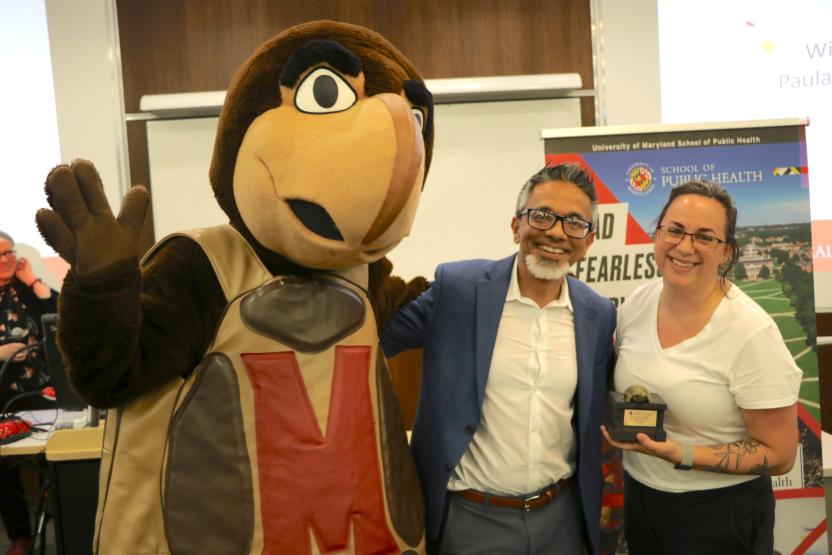 group photo of faculty members winning an award