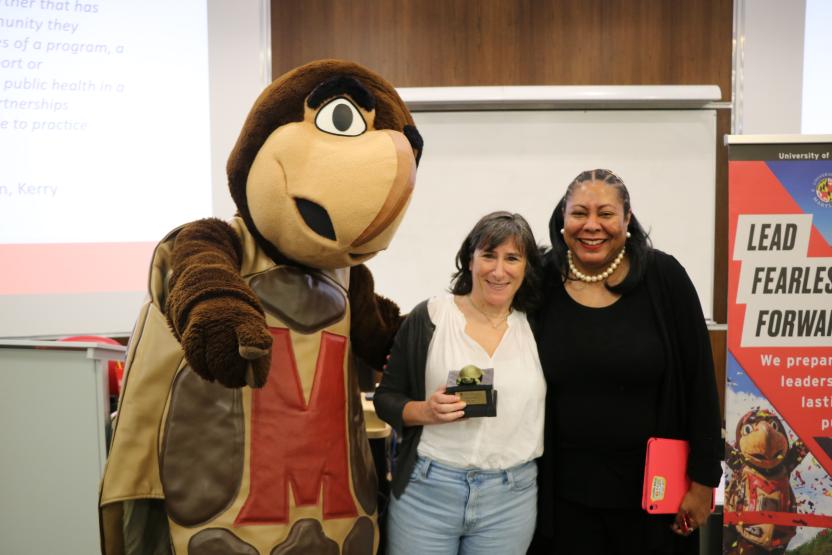 group photo of faculty members winning an award