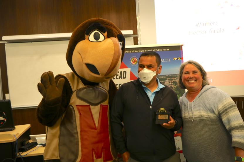 group photo of faculty members winning an award