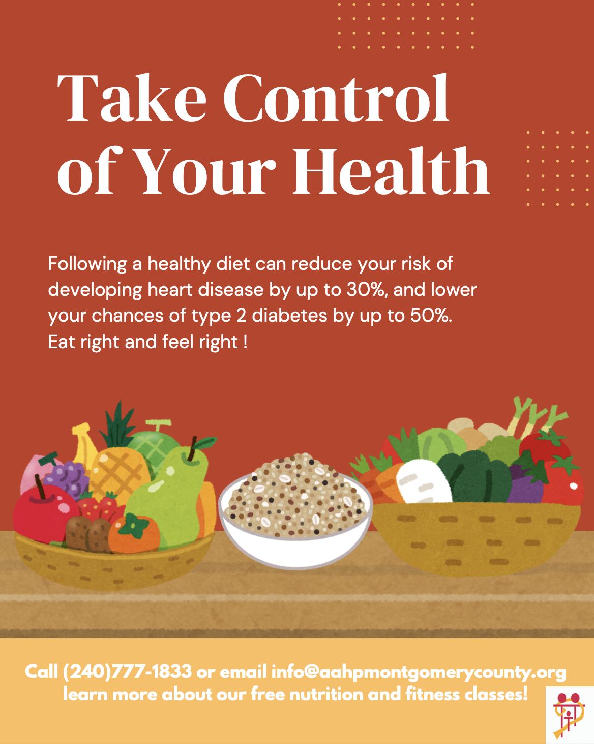 flyer with information about healthy eating