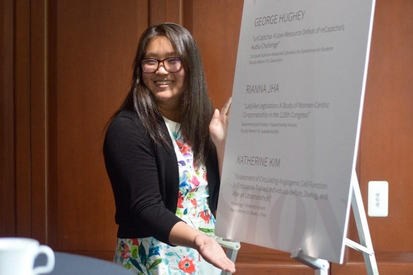 Photograph of Katherine Kim at the Winston Honors Ceremony