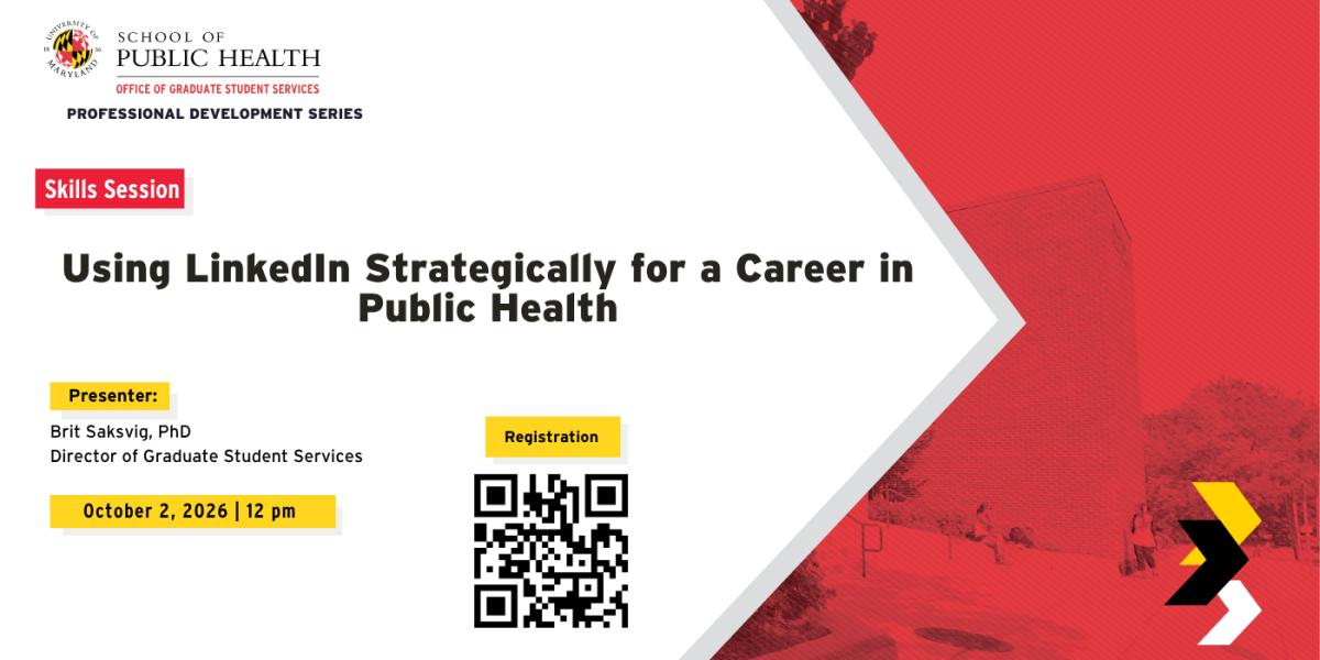 Flyer for Using LinkedIn Strategically for a Career in Public Health