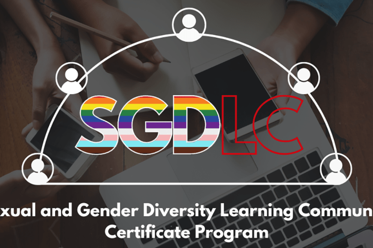 Logo showing the letters SGDLC - Sexual and Gender Diversity Learning Community.