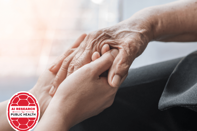 young hands hold an elder's hands