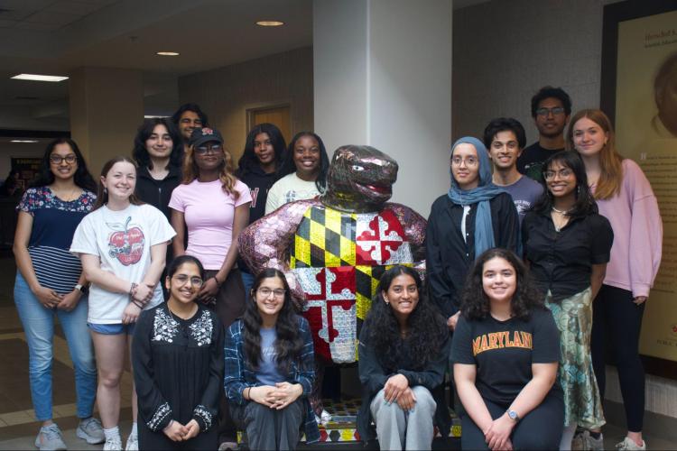 Group of student fellows pose with Metalli Terp 