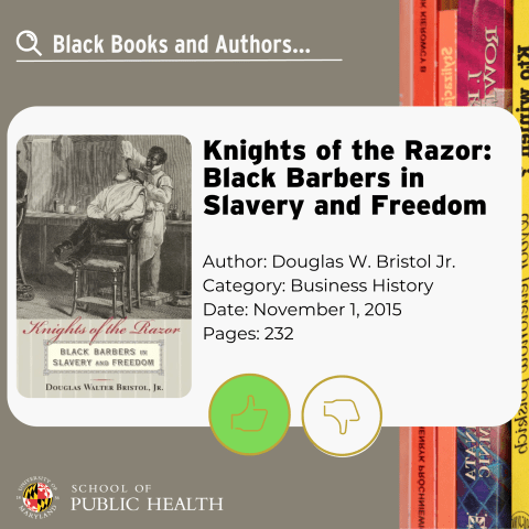 Cover of Knights of the Razor: Black Barbers in Slavery and Freedom along with basic details about the book