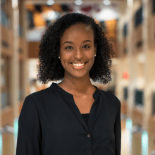 Faduma Aden, student of the School of Public Health at the University of Maryland