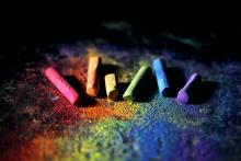 Chalks of different colors 