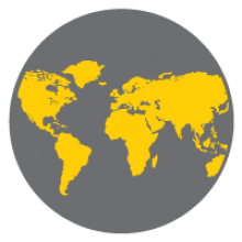 Globe showing continents