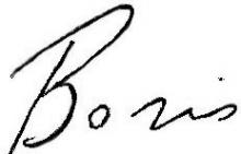 Signature of Boris, Dean of School of Public Health at the University of Maryland