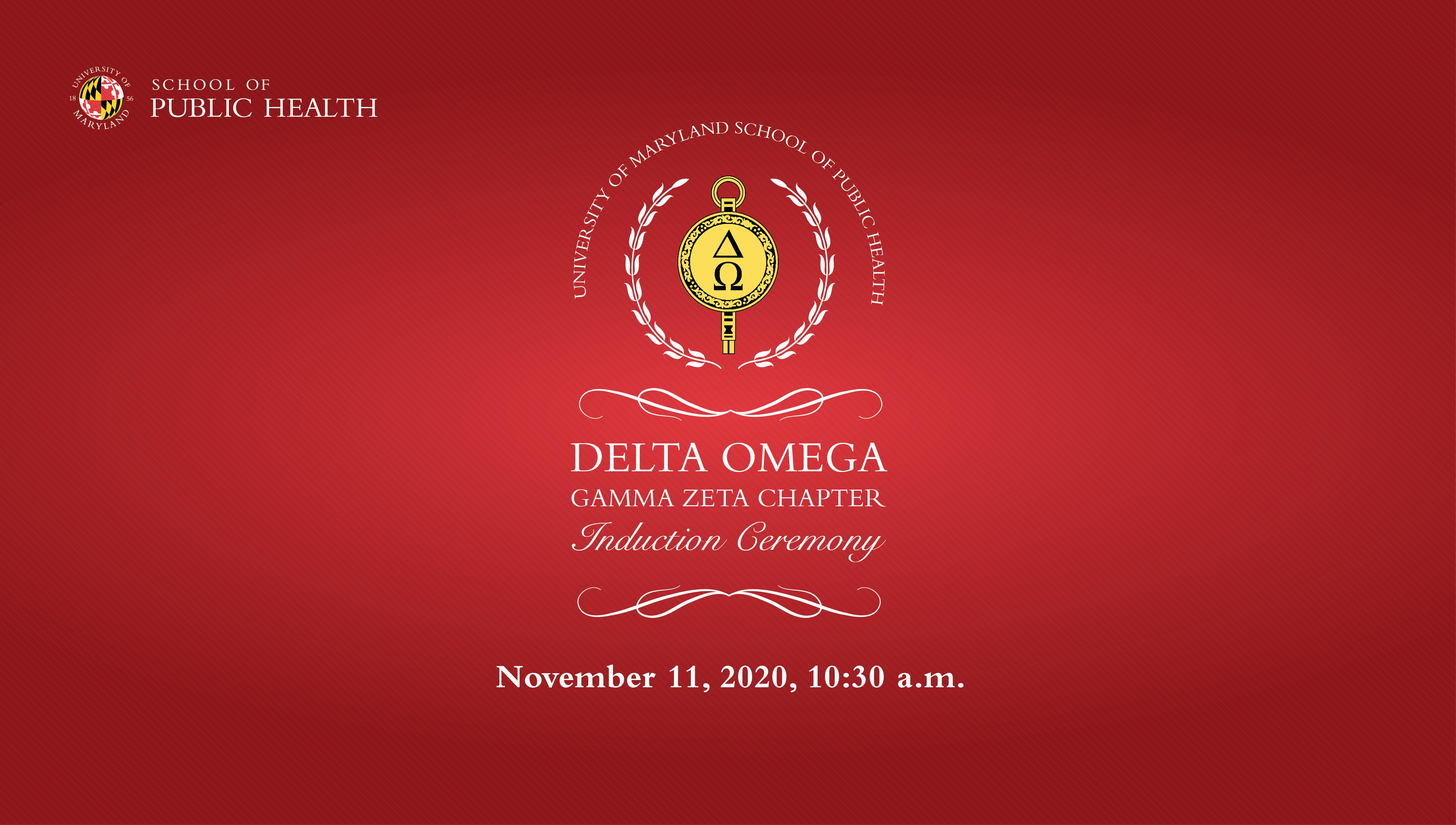 Delta Omega 2020 induction ceremony from the University of Maryland