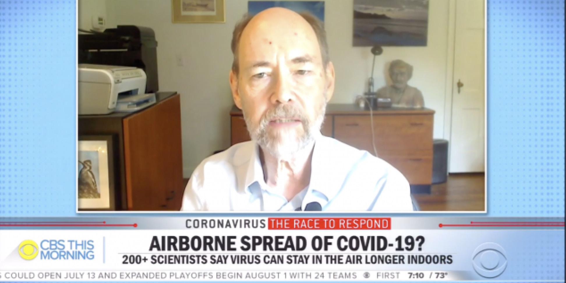 Don Milton speaking on Airborne Spread of Covid-19 on CBS 
