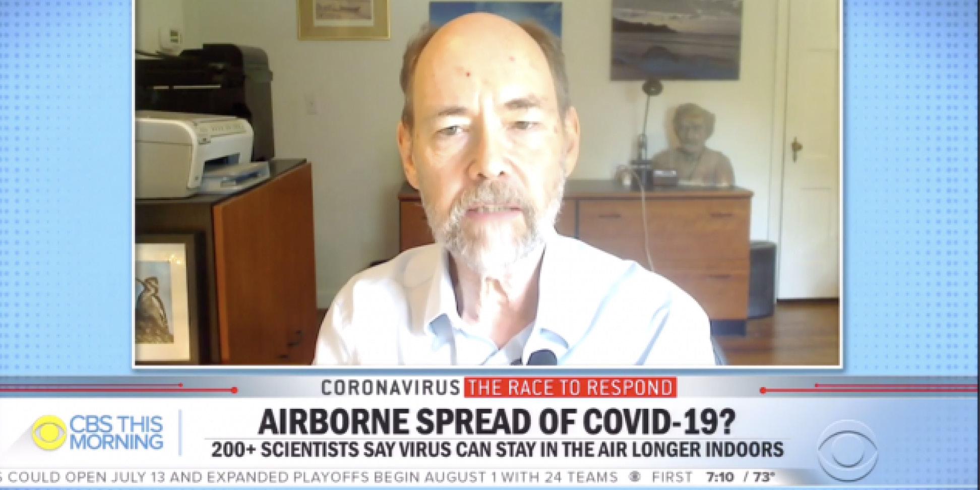 Don Milton speaking on Airborne Spread of Covid-19 on CBS