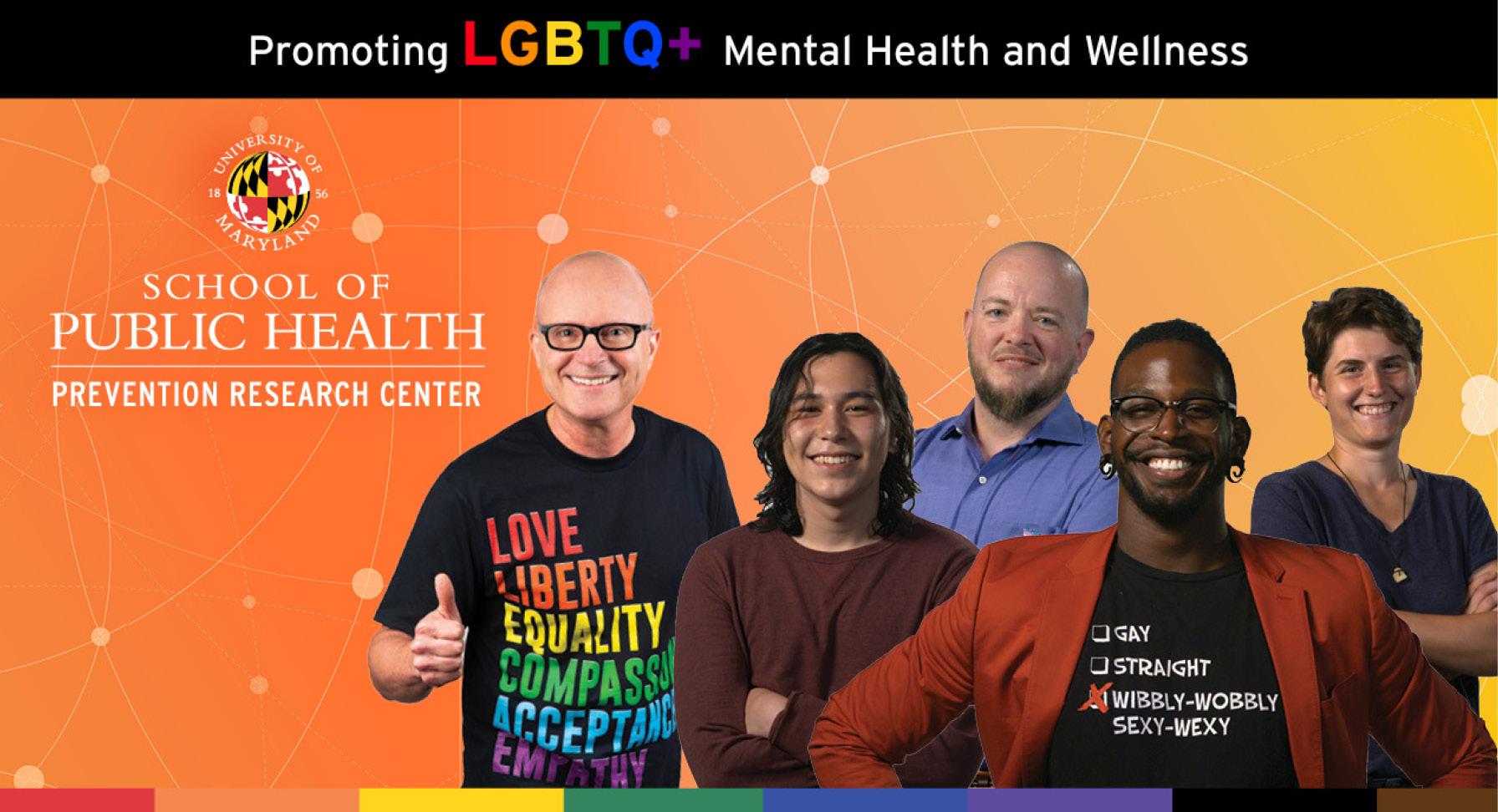 Diverse group of LGBTQ+ individuals smiling