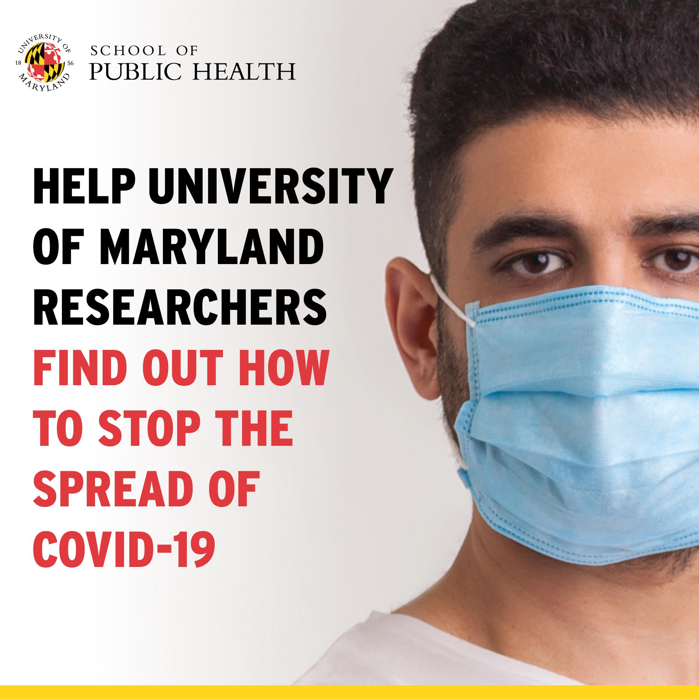 Covid research social media ad from the University of Maryland
