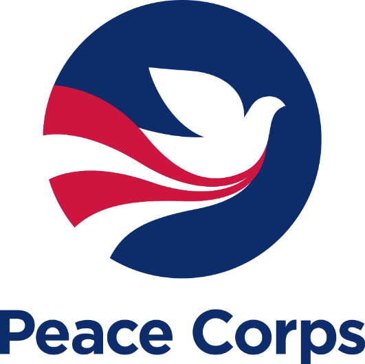 Peace Corps logo with blue back ground and white dove