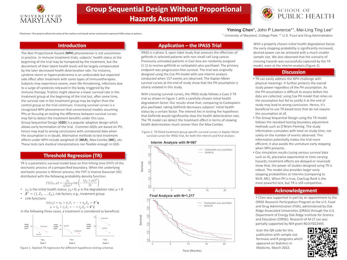 PHRM 2022 Poster 18 Group Sequential Design Without Proportional Hazards Assumption 