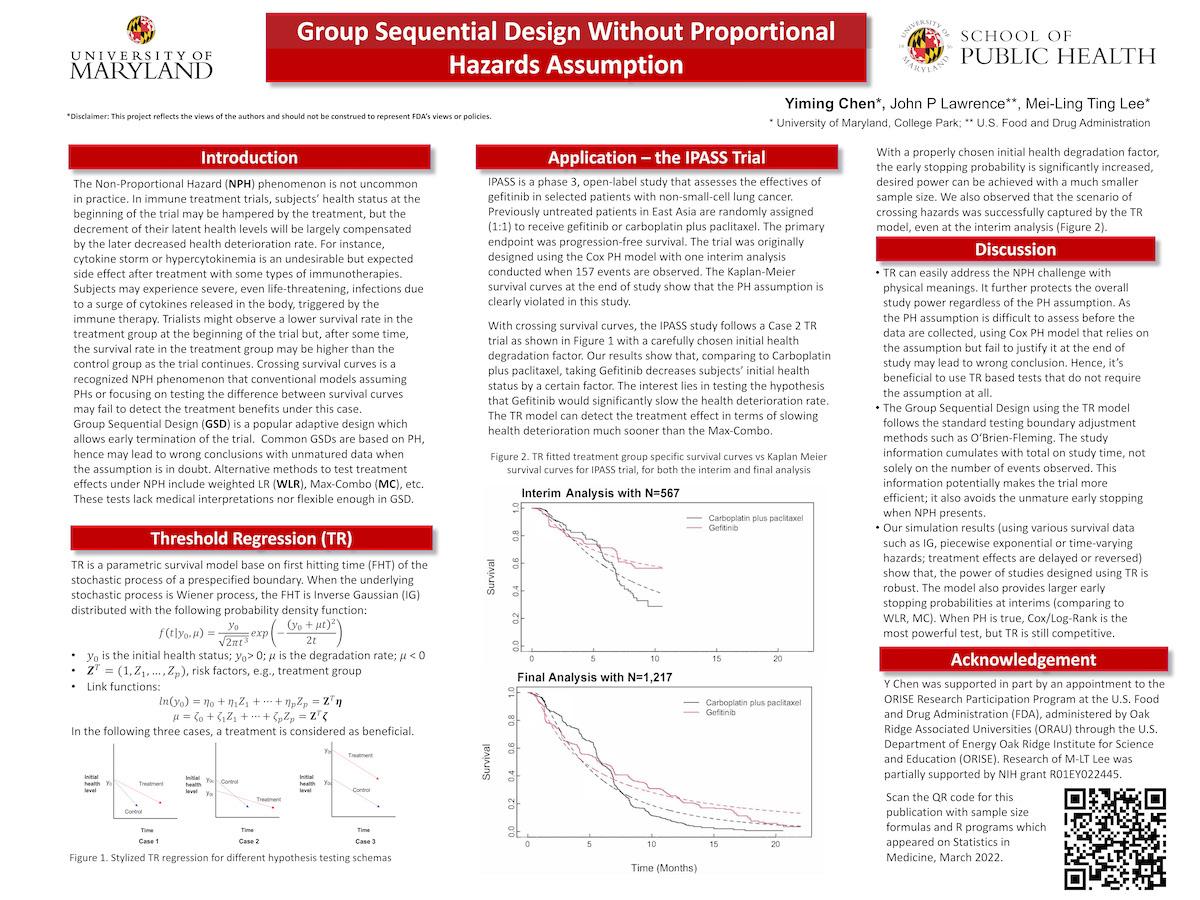 PHRM 2022 Poster 18 Group Sequential Design Without Proportional Hazards Assumption