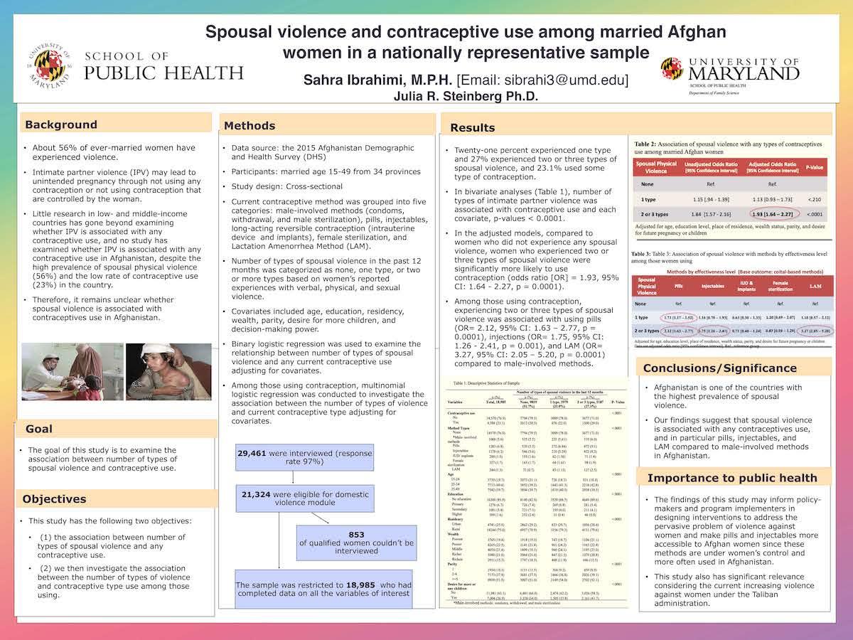 PHRM 2022 Poster 28 Spousal violence and contraceptive use