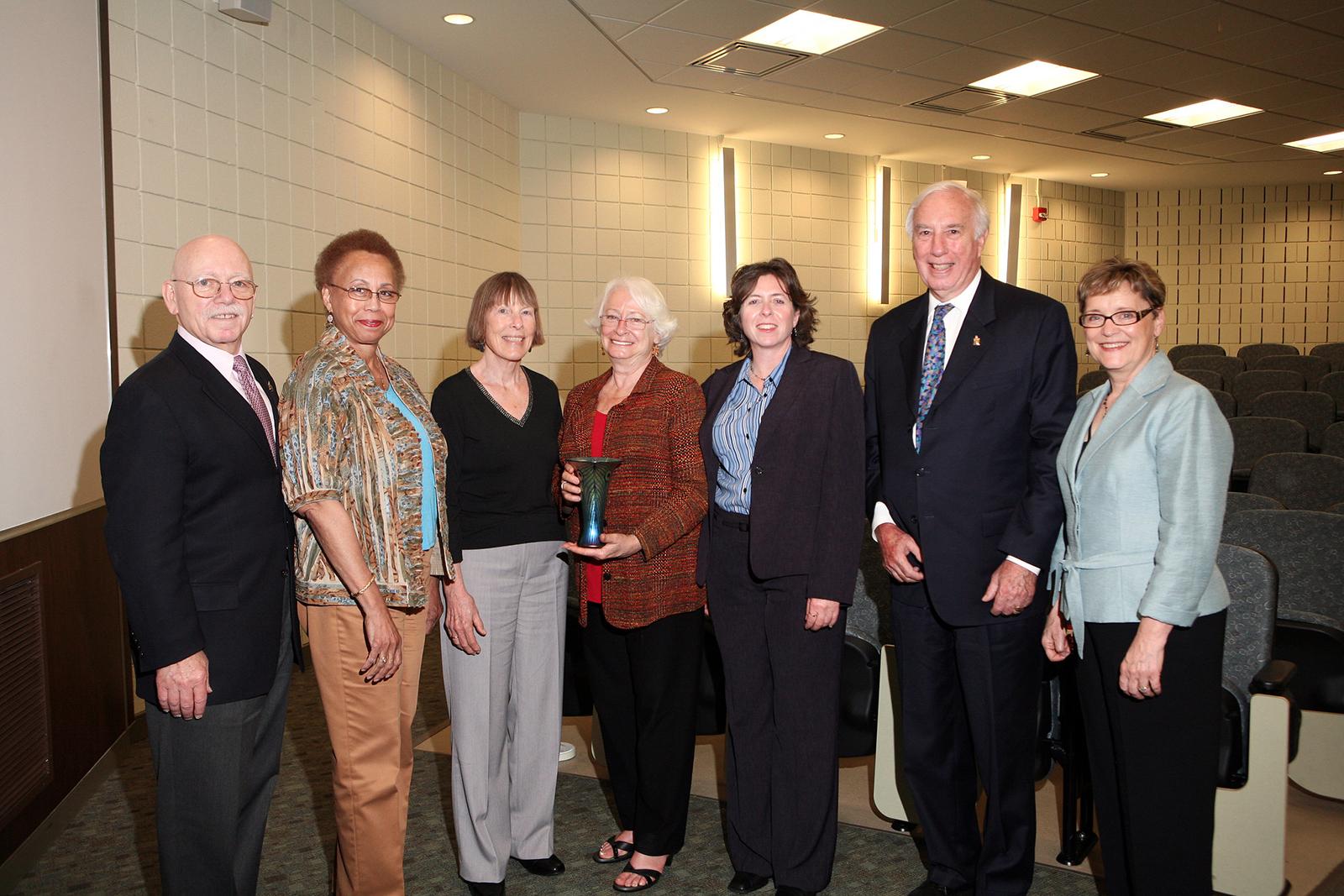 Bob Gold, Carlessia Hussein, Alice Horowitz, Rima Rudd, Cynthia Baur, Dan Mote and Bonnie Braun at the launch of the Horowitz Center for Health Literacy in 2007