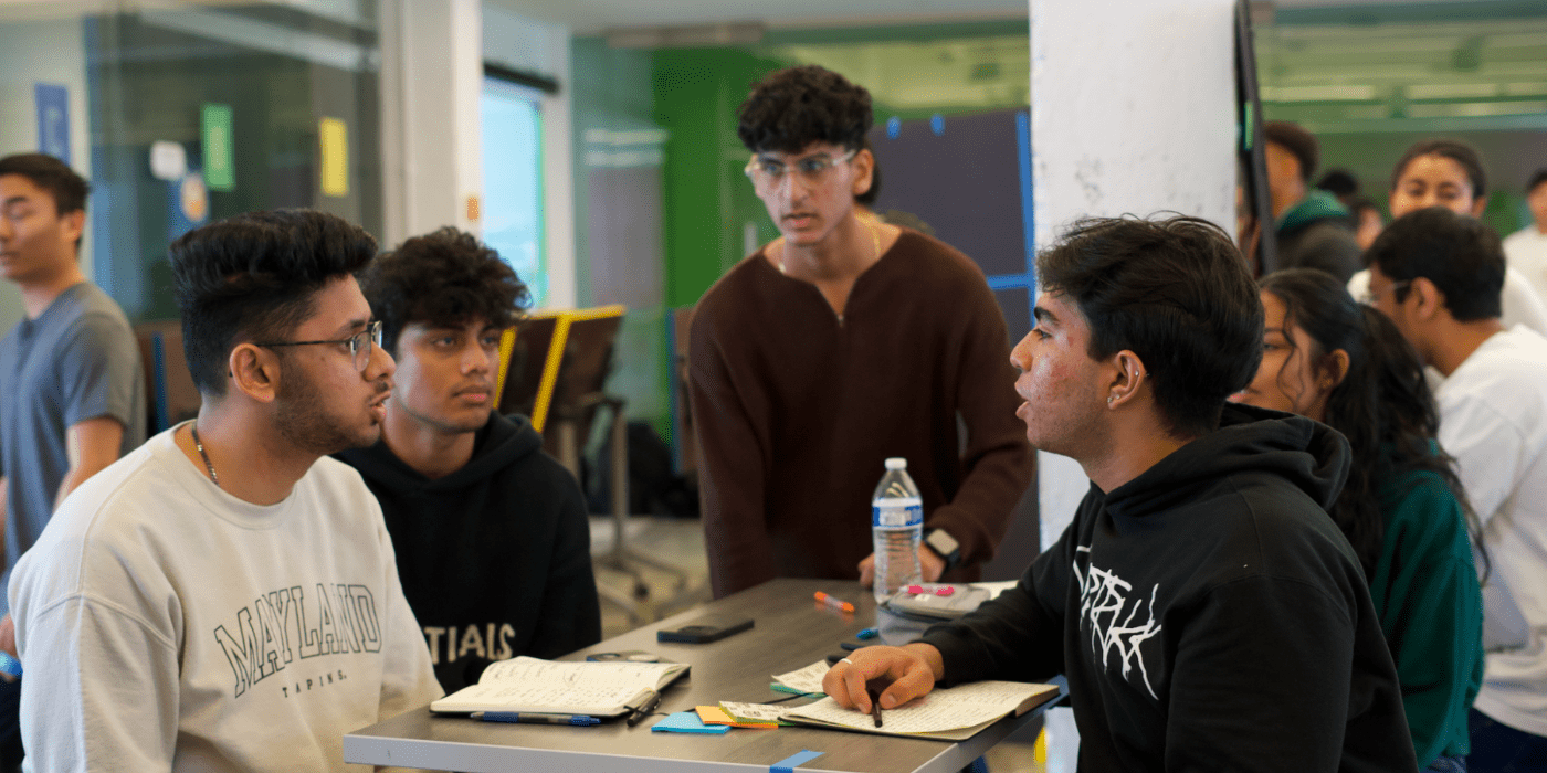 Students at a table