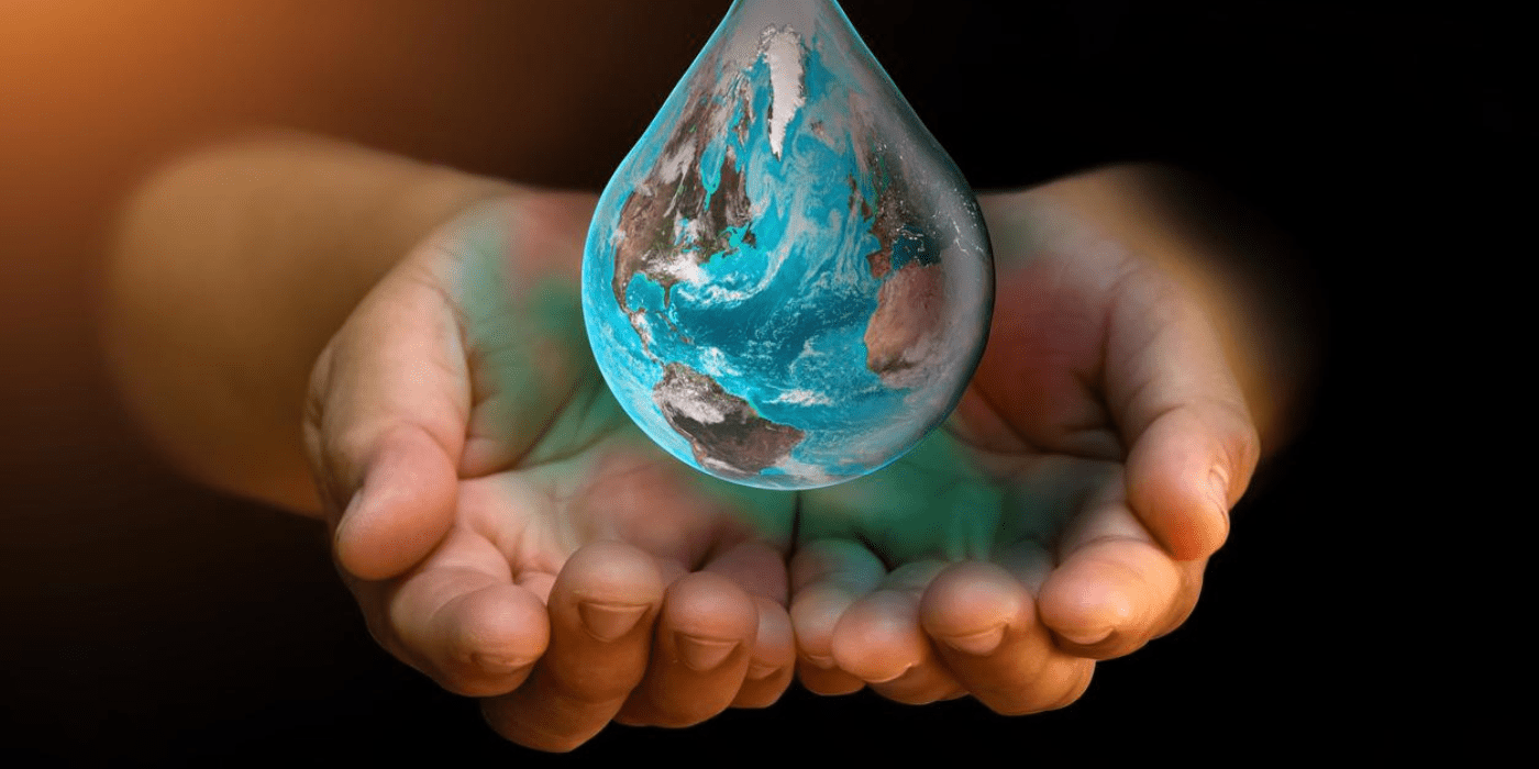 stock image of globe in a hand