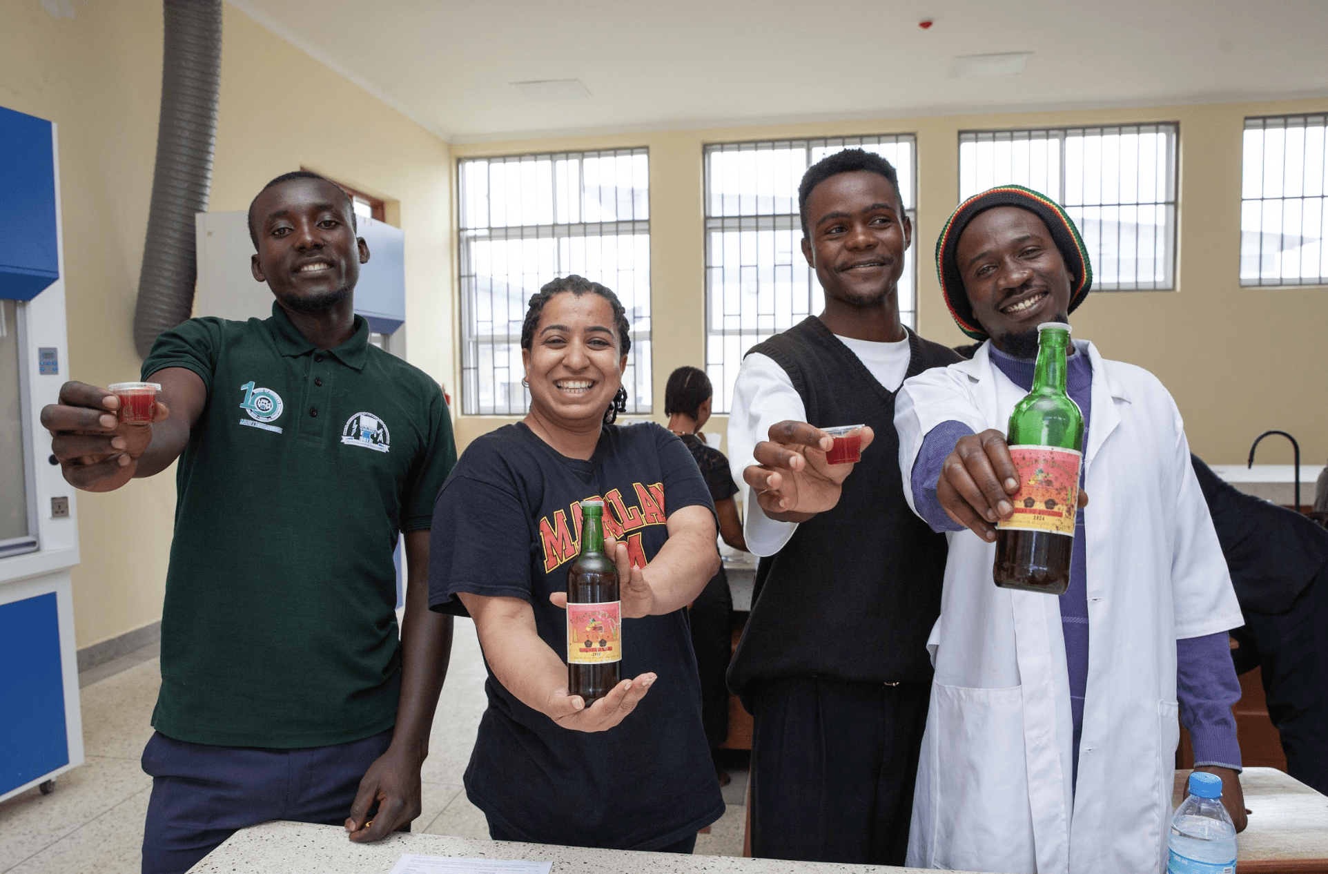 UMD student with Tanzanian students