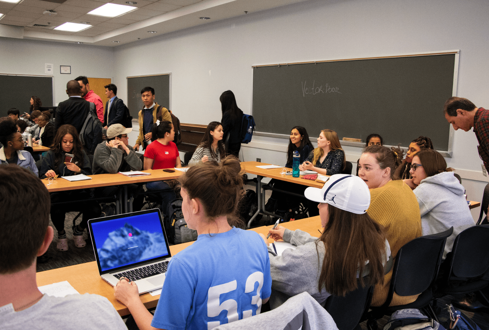 The 2019 Global Health Scholars in a classroom