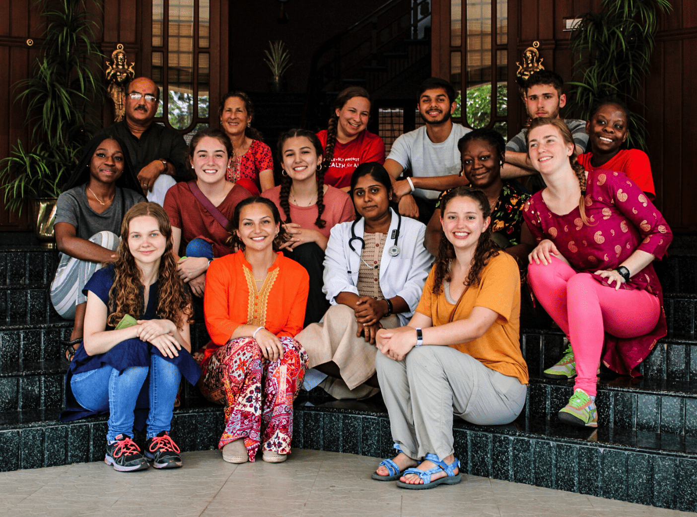 Students studying abroad in India