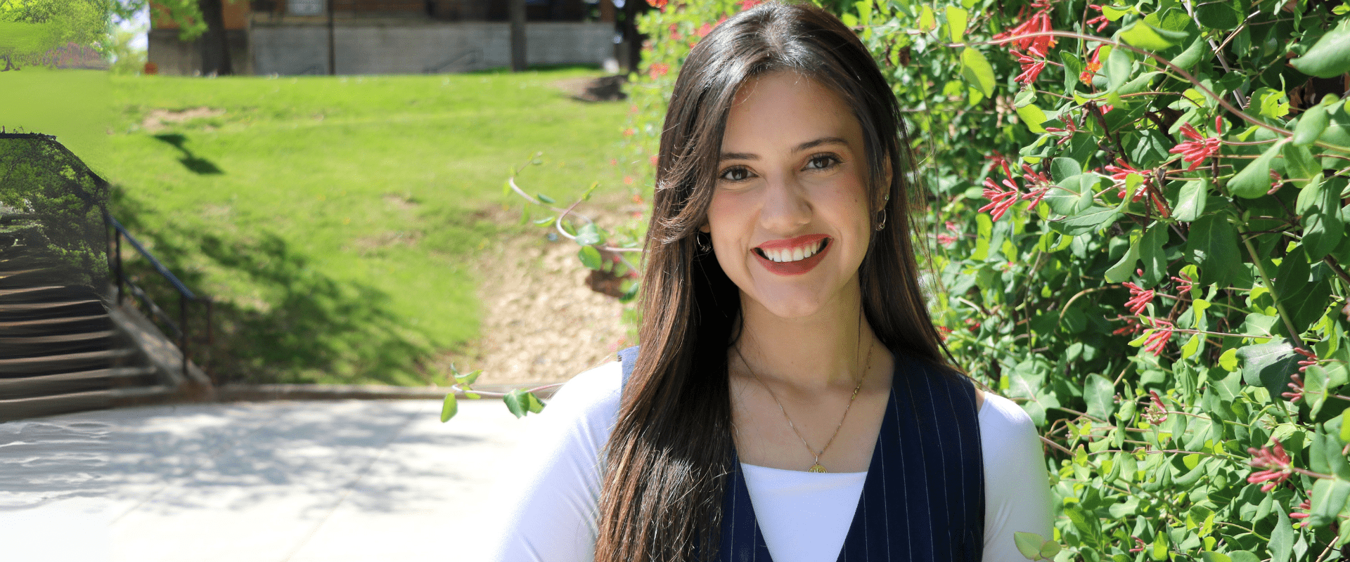 female student with brown hair