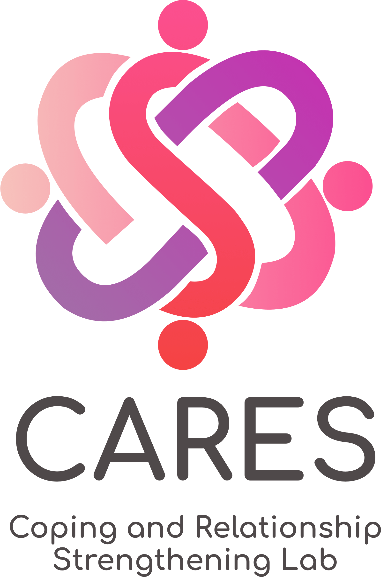 CARES Lab logo featuring warm colors and linking ovals with dots