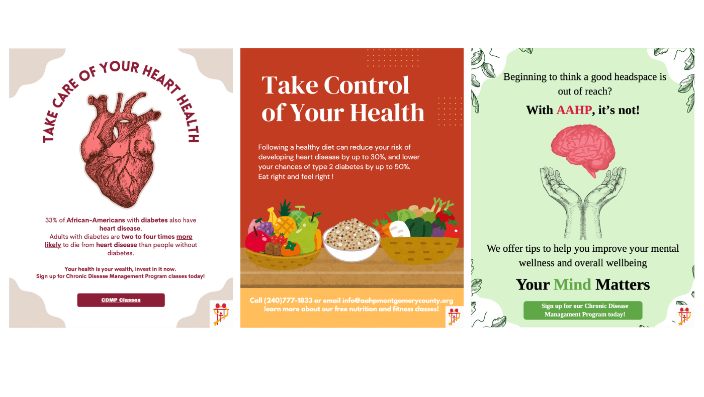 3 social media posts for AAHP