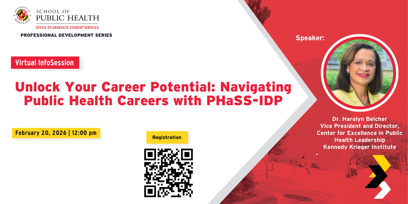 Flyer for the PHASS-IDP information session on Februrary 20, 2026 at 12pm. Presenter is Dr. Harolyn Belcher.