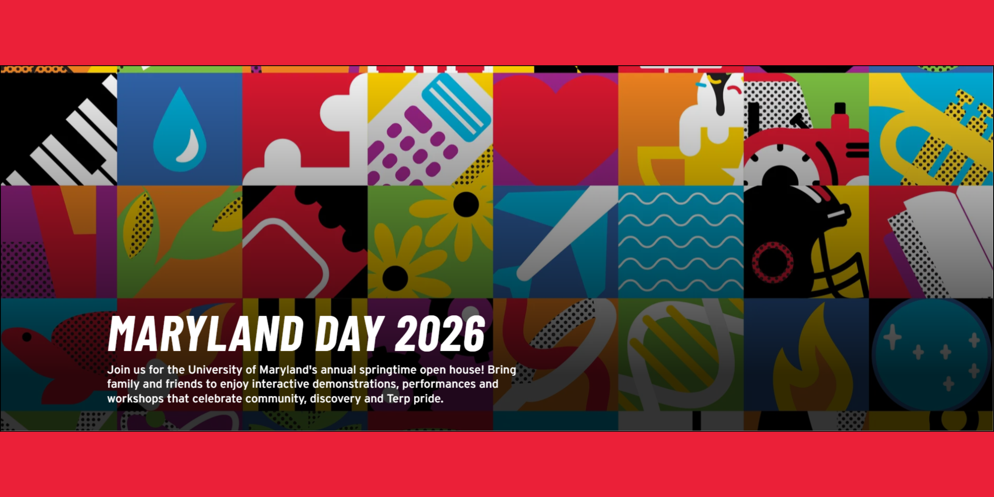 Maryland Day graphic image with text inviting people to join in the day of activities.