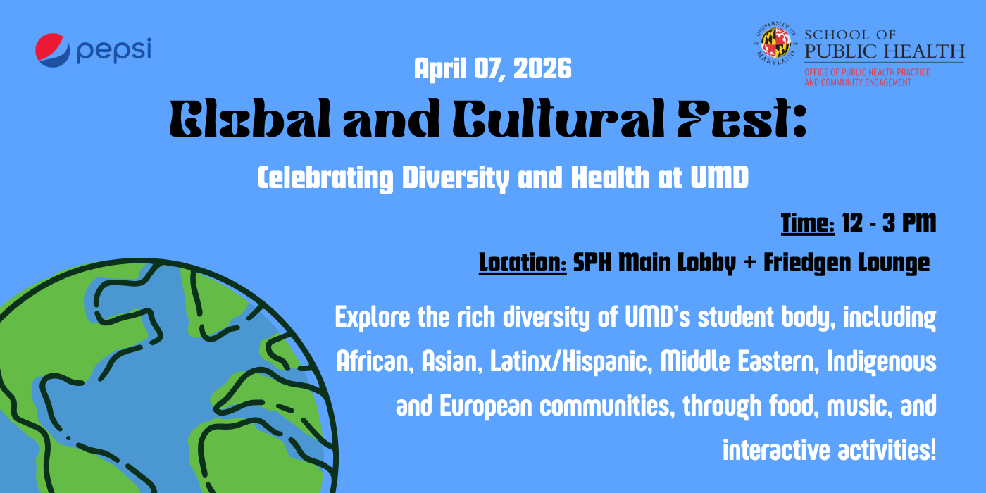 Banner with blue background and image of the globe