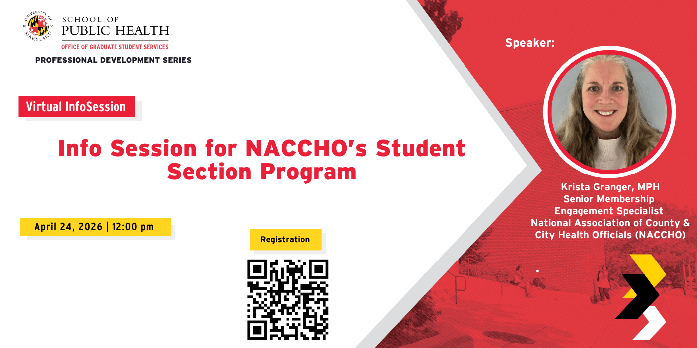 Flyer for the NACCHO Student Section Virtual Info Session