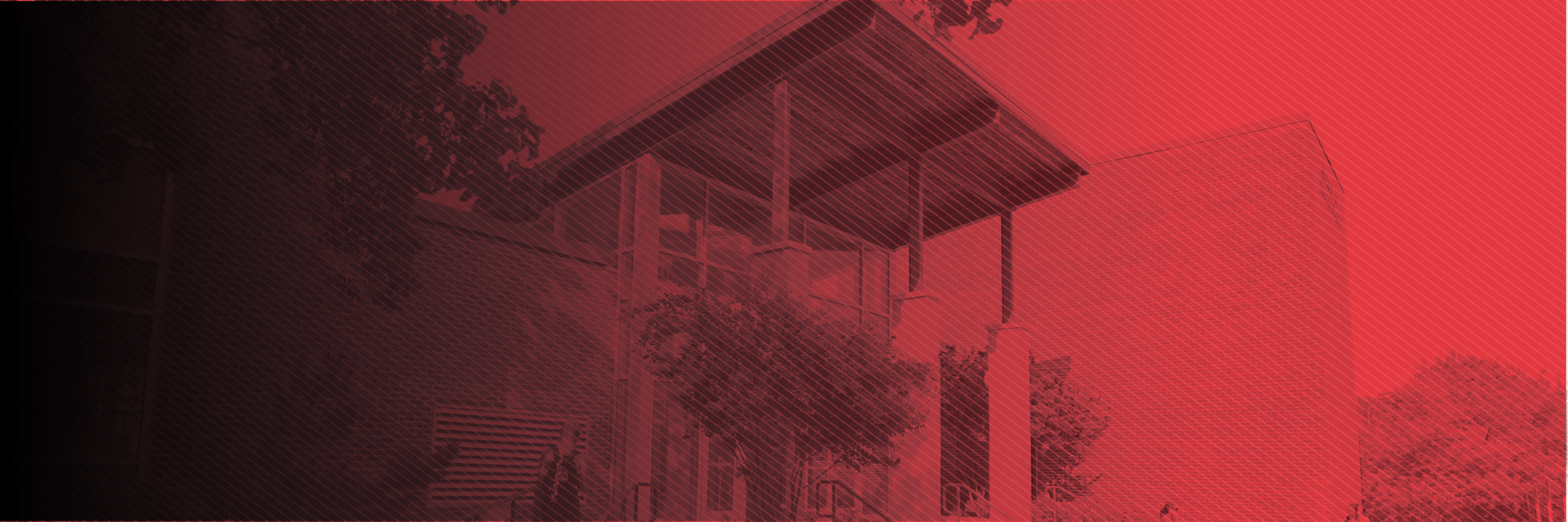 School of Public Health building with red tone overlay and black fade from left