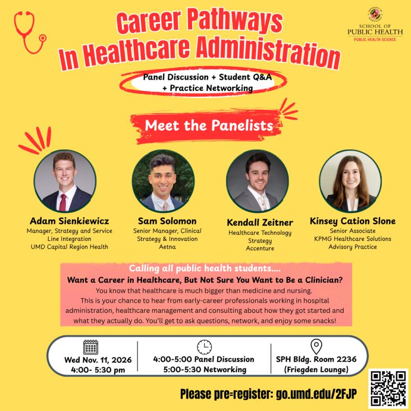 PHSC Event: Career Pathways in Healthcare Administration